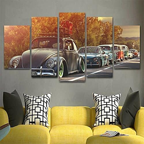 Toile de voiture de sport vintage pour créer une ambiance salon moderne