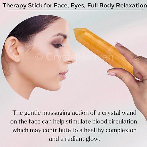 Image of Certified Yellow Aventurine Crystal Wand - Pointed Crystal Wand for Energy Healing, Chakra Balancing, Meditation and Home Decor - Crystals and Healing Stones for Gift