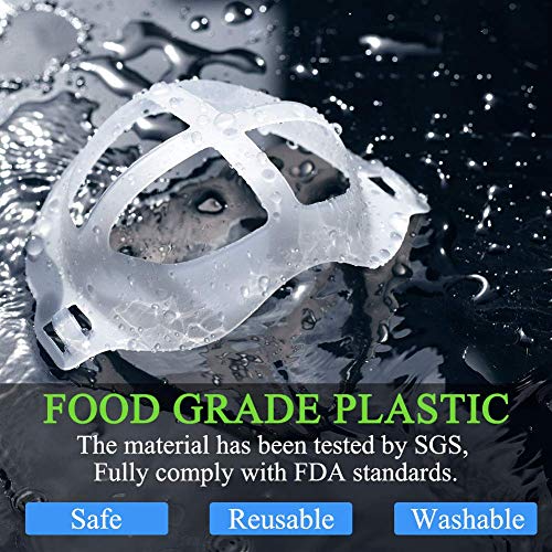 Face Mask Bracket (10Pcs) 3D Mask Bracket - Silicone Mask Bracket More Space for Comfortable Breathing Protect Lipstick Washable Reusable (Large) - Thumbnail 6