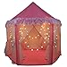 SkyeyArc Princess Castle Play Tent With 34 Feet 100 Led Star Lights String, Pink Tent, Princess Playhouse With Lace, Kids Tents, Castle Playhouse, Great Birthday Gifts For Kids