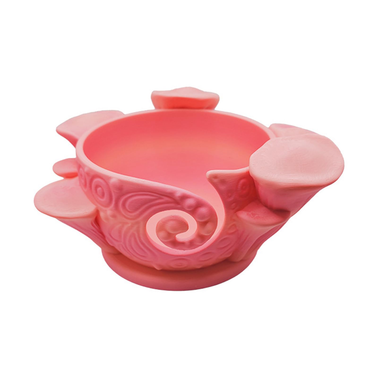 Oxxggkao 3D Printed Yarn Bowl with Carved Holes Knitting Tool Organiser Container for Knitting Weaving Crochet Craft Project Colorful Thread Storage