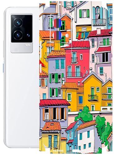 Image of AtOdds - Full Body Back Screen Guard Protector Film - Lamination Wrap Skin Sticker Compatible with IQOO 9 | Scratchproof Matte Finish (Concrete Jungle)