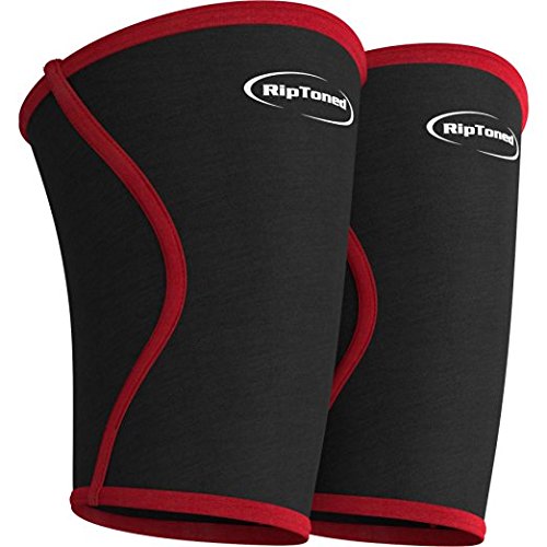 Knee Sleeves 7mm - Rip Toned -(PAIR) Neoprene Compression & Support -Weightlifting, Powerlifting