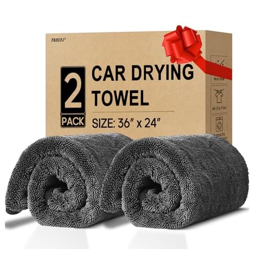 PBHEPJ 2 Pack Microfiber Towels (36"x 24") Extra Large Ultra Absorbent Drying Towel for Cars and Trucks, Without Streaks, Scratches, or Water Spots