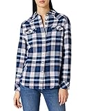 WOVENS Wrangler Slim REG Western Camisa, Color Rosa Plateado, L para Mujer