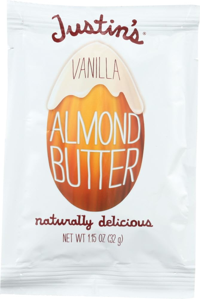 Justin's Vanilla Almond Butter Squeeze Packs, Gluten-free, Responsibly Sourced, Pack of 10 (1.15oz each)