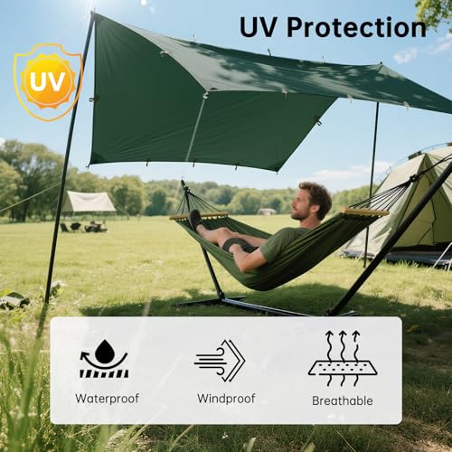 Parasol toldo de acampada impermeable Free Soldier lona portátil multifuncional para senderismo 4