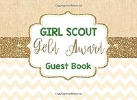 Girl Scout Gold Award, Guest Book: A Simple Ceremony Blank Lined Memories and Thoughts Book, Rustic Burlap 1796324302 Book Cover