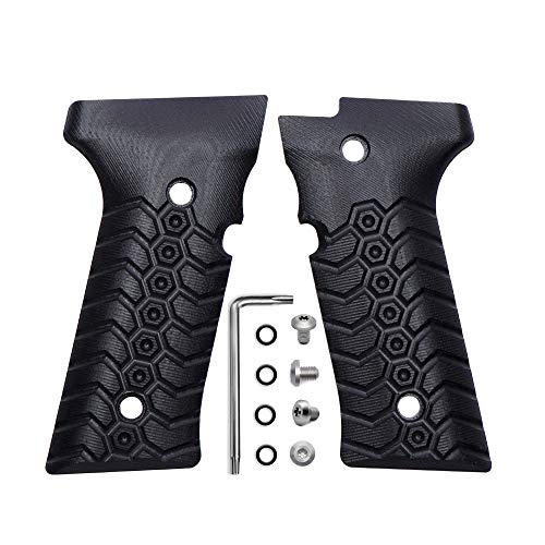Guuun G10 Grips for Beretta M9A3 / Beretta 92 Vertec, Mechanical Texture - Black