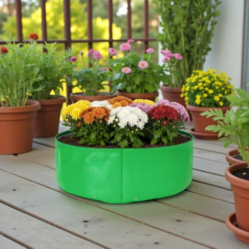 Image of HDPE UV Treated 340 GSM Plant Growing Bags for Terrace Gardening Easy to Use 24 x 06 Inch - Pack of 3