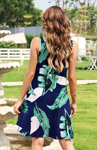 Image of AUSELILY Women's Sleeveless V Neck Mini Dress Beach Cover Up Swimwear Bathing Suit Sundresses with Pockets 2026 New