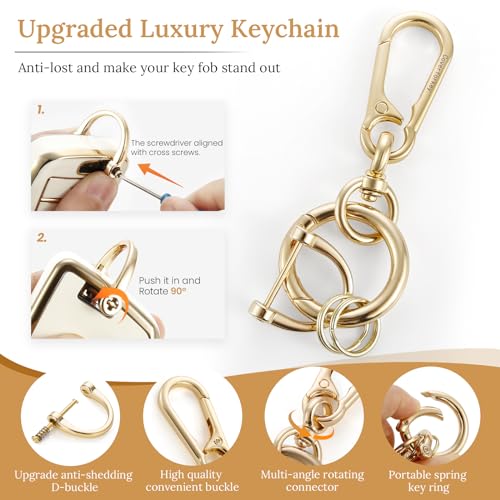 Image of Key Fob Cover for Cadillac, Silver Polished Carabiner