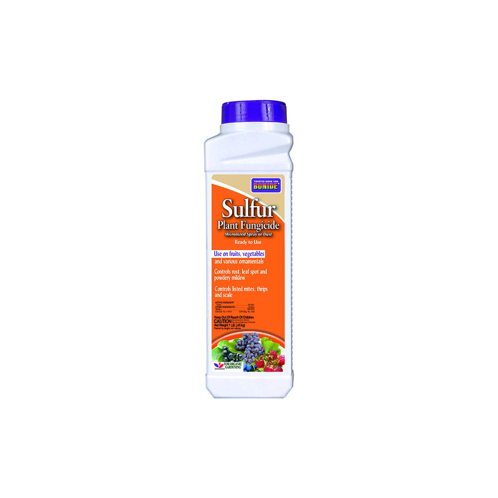 Bonide (BND141) - Sulfur Plant Fungicide, Organically Controls Rust, Leaf Spot and Powdery Mildew (1 lb.), Ready-to-Use