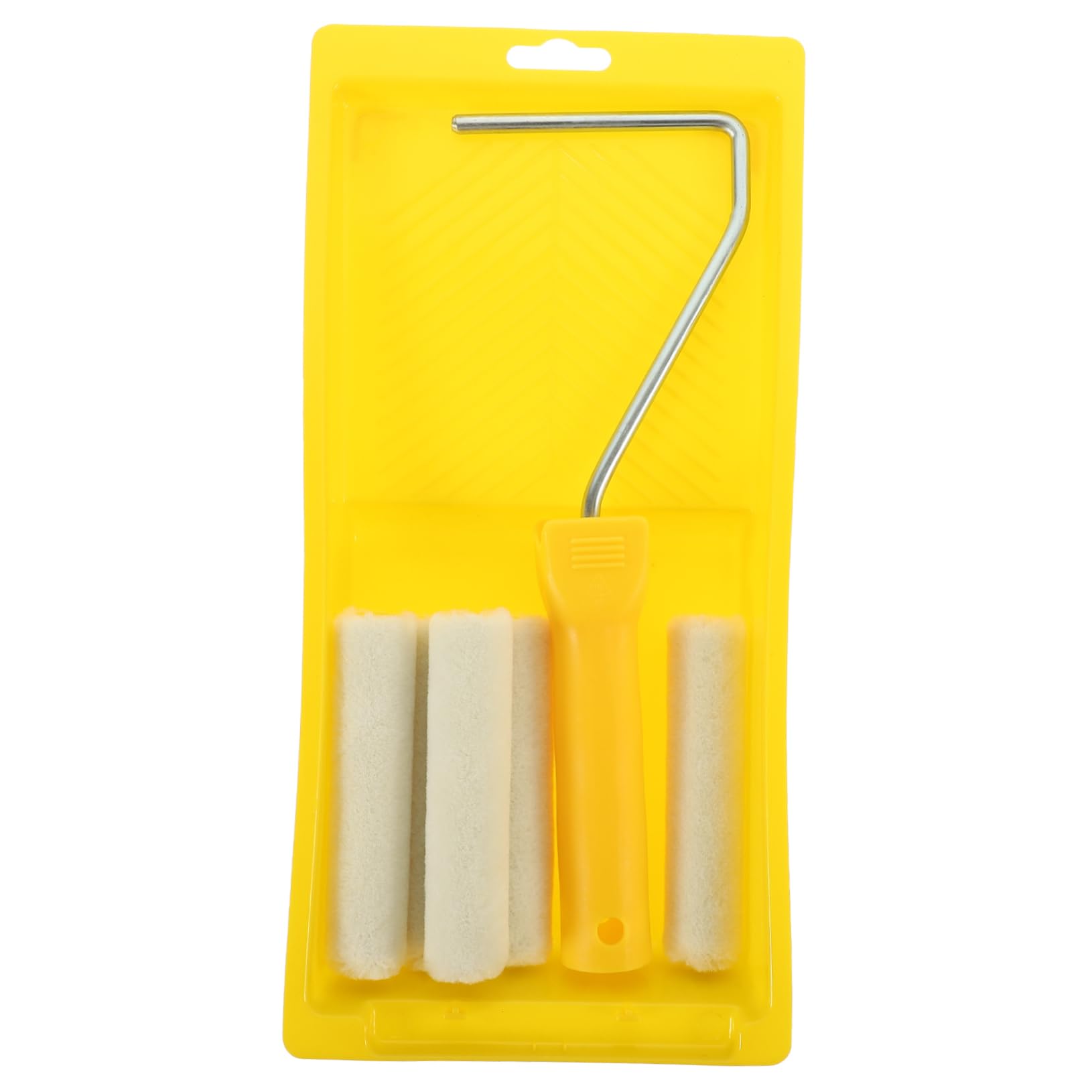 NUOBESTY 5 Sätze Malwerkzeugset Rollen Trockenbauwalze Tablett Lackwalzen kleines Farbrollerset Farbroller 4 Zoll Walzen zum Lackieren Zubehör für Wandmalerei Ecke Farbroller Malset Plastik