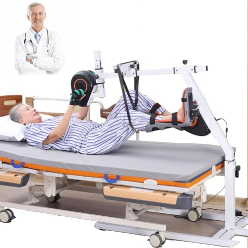 Image of 4 Limbs Pedal Exerciser Electric Rehabilitation Trainer with Adjustable Leg Straps, 20 Speeds, 10 Levels of Resistance, Ideal Exercise Equipment for Bed Rest