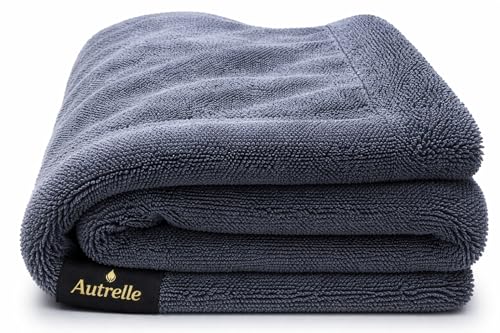 Image of 1600 GSM Microfiber Cloth for Car Cleaning 60x40 cm (1 Pc) Grey | Super Absorbent Drying & Detailing Towel for Car, Scratch-Free