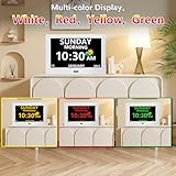 MRCHYDZ 10 Inch Clock with Day and Date for Elderly, Large Screen, Digital Clock, 12 Alarm Clocks, 3 Medical Reminders, Great Source of Dementia, Alarm Clock for People - Image 3