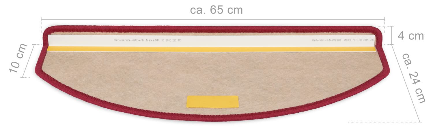 Kettelservice-Metzker Stufenmatten Treppenmatten Multistripe Bunt Halbrund in versch. SparSets 15 Stück