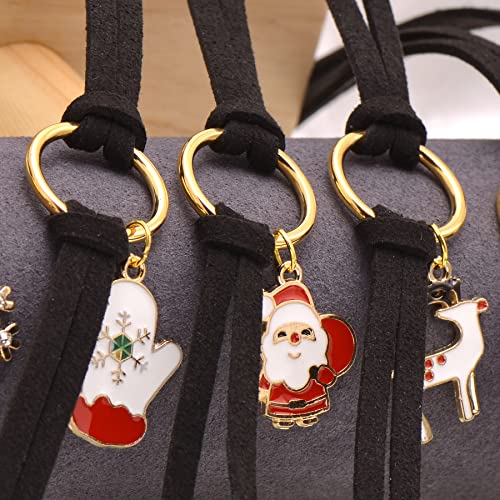 Paialco Soft Suede Leather Cord Golden Circle Choker Necklaces for Christmas4