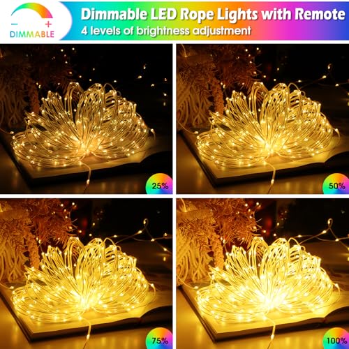 Mlambert USTX-RGB-CCR01-1 99Ft Rope Lights Outdoor, 18 Colors 300 Leds 7 Modes Rgb Fairy String Light With Remote & Timer, Multicolor Halloween Christmas Twinkle Light thumb #3