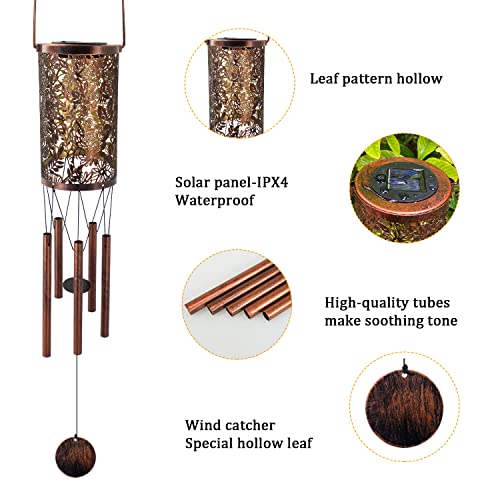 image for Howarmer Solar Wind Chimes LED Lantern Light, Solar Lanterns Outdoor G