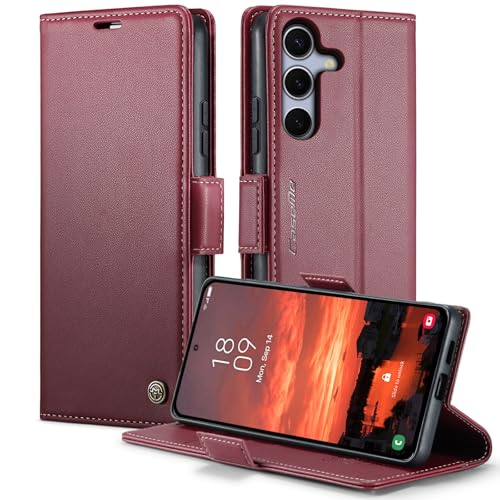owlhold for Samsung Galaxy S25 Plus 6.7" Flip Case, Cash & Card Slots, Wine