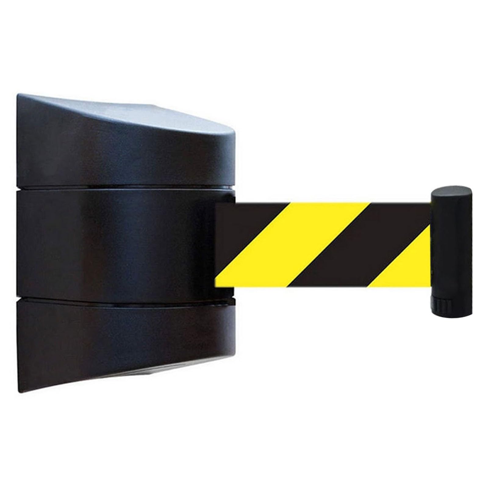 Barrière de Ceinture Rétractable Noire 10 m, Barrière de Cordon de Sécurité Murale, pour Aéroports, Banques, École