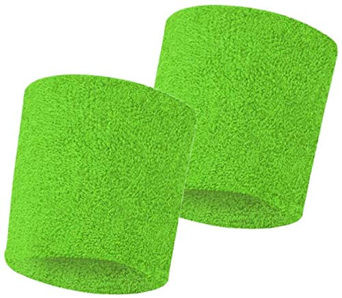 CASHIWN Sports Cotton Tennis Wristbands (Green) (B091D7DVGP) Amazon Price History, Amazon Price Tracker