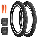 BALINGE 20 BMX Bike tire 2 Pack 20 x 2.125 20 Bike Tires 2 Pack Folding Replacement Tires Fits Most Kids Bikes,20 inch BMX Tires 2 pcs,20x2.125 Bicycle tire，Black - 2 Tires