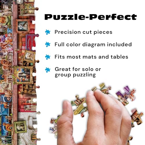 Puzzles for Adults 1000 Pieces – Buffalo Games The Library of Dogs by Aimee Stewart, Challenging 1000 Piece Puzzle for Adults with Poster, Premium Jigsaw Puzzle Made in The USA