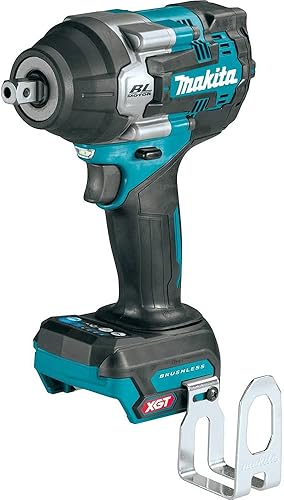 Makita Llave de impacto de 40 V Max Xgt Square Drive 1/2 pulgadas herramienta desnuda sin escobillas inalámbrica 4 velocidades de par medio con