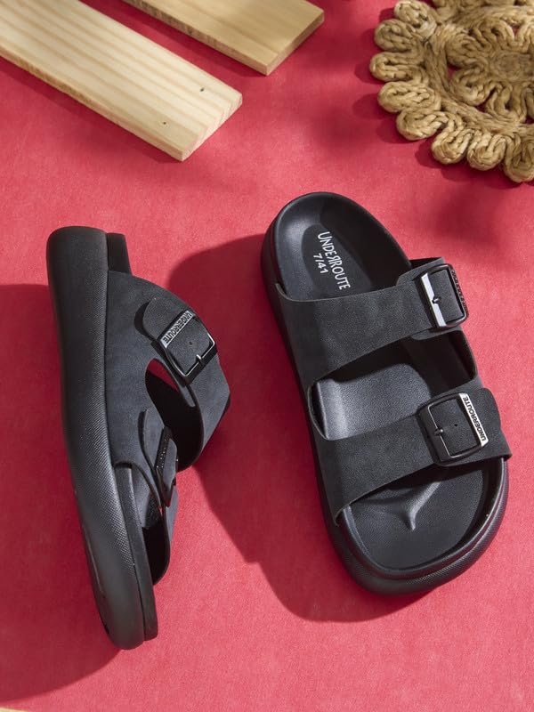 Image of UNDERROUTE mens Underroute Urgh 03 Stylish Durable Soft Footbed Synthetic Casual Sandals for Men Sandal