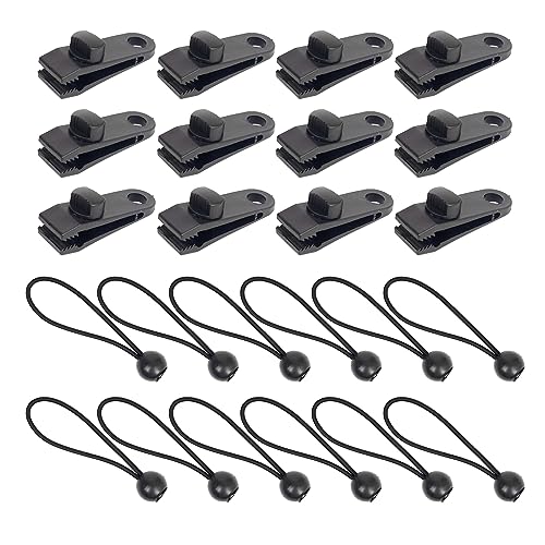 Sgehai 12 pcs Tarp Clips,tarpaulin clips,Tent Clips