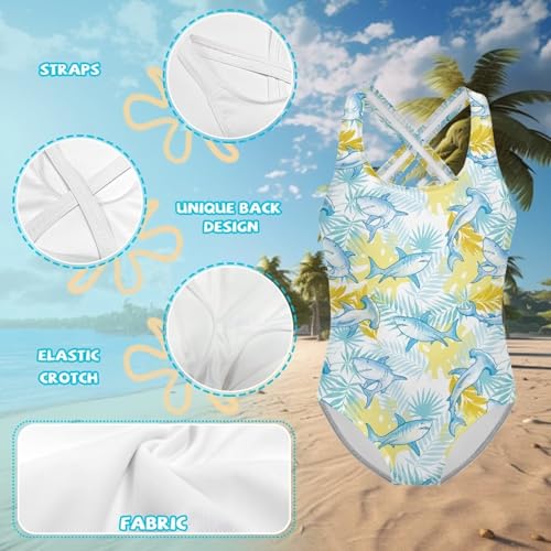 Image of Girls One Piece Swimsuits Size 5-14 Kawaii Gymnastics Leotard for Beach Vacations