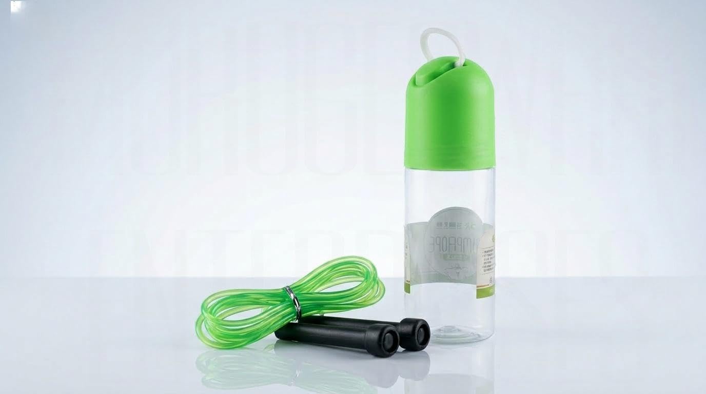 Skipping Rope with Carry Case Bottle | 2-in-1 Set, Portable Design-image-17