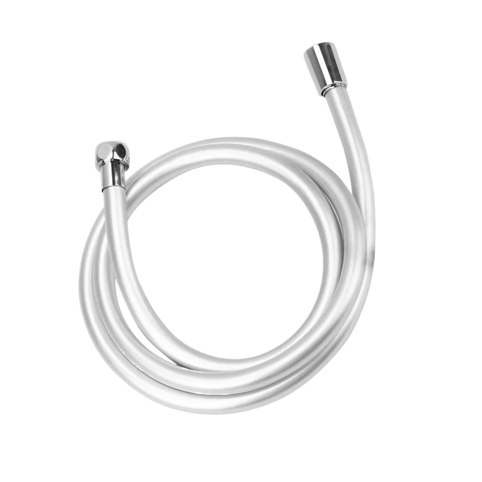 PVC Handheld Shower Head Hose Extension Pipe(1.5M Silver)