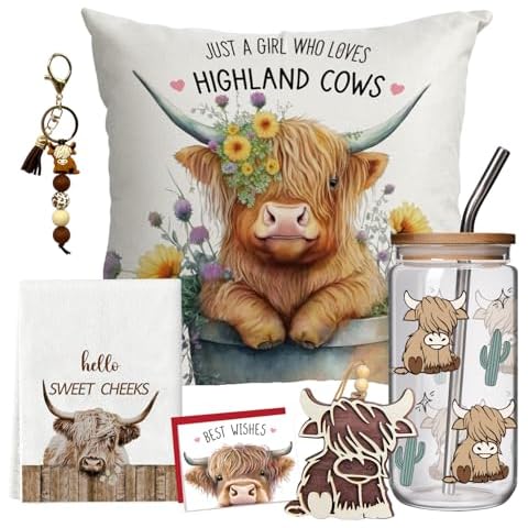Funny Highland Cow Birthday Gift Set Cover