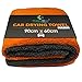 Price comparison product image Extra Large Microfibre Car Drying Towels 90cm x 60cm Super Absorbent and Quick Dry Auto Detailing Towels Dual Sided 800gsm | Orange/Grey (Orange/Grey (1 x Drying Towel)