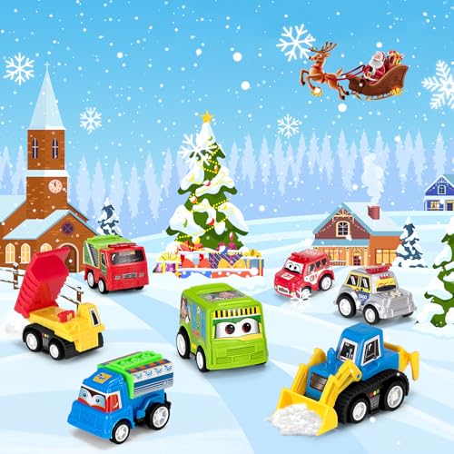 Advent Calendar 2025 for Kids Boys, Christmas Countdown Calendar with 24 Pull Back Car Toys, Christmas Gifts for Kids Toddlers and Girls – Image 5