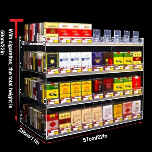 Soporte de exhibición de empujador de cigarrillos transparente en acrílico de alta resistencia 2