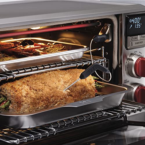 Wolf Gourmet Elite Digital Countertop Convection Toaster Oven With Temperature Probe, Stainless Steel And Red Knobs (Wgco150S) #TOP6