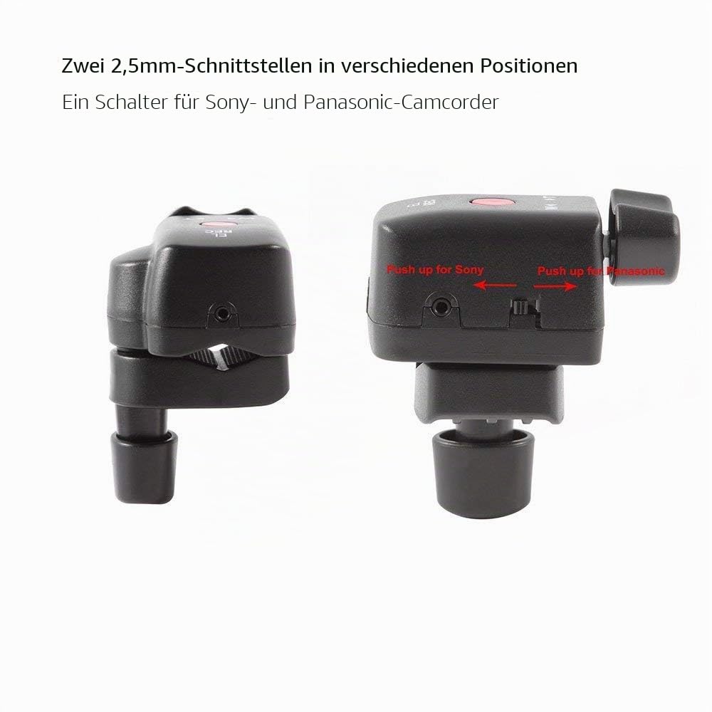 Camcorder Zoom Steuerung Fernbedienung Remote Controller mit 2,5mm Klinkenkabel für Panasonic LANC GH5 180A 130AC DV Akku für Sony 190P 150P 198P VX2000E 2100E 2200E FX1000E