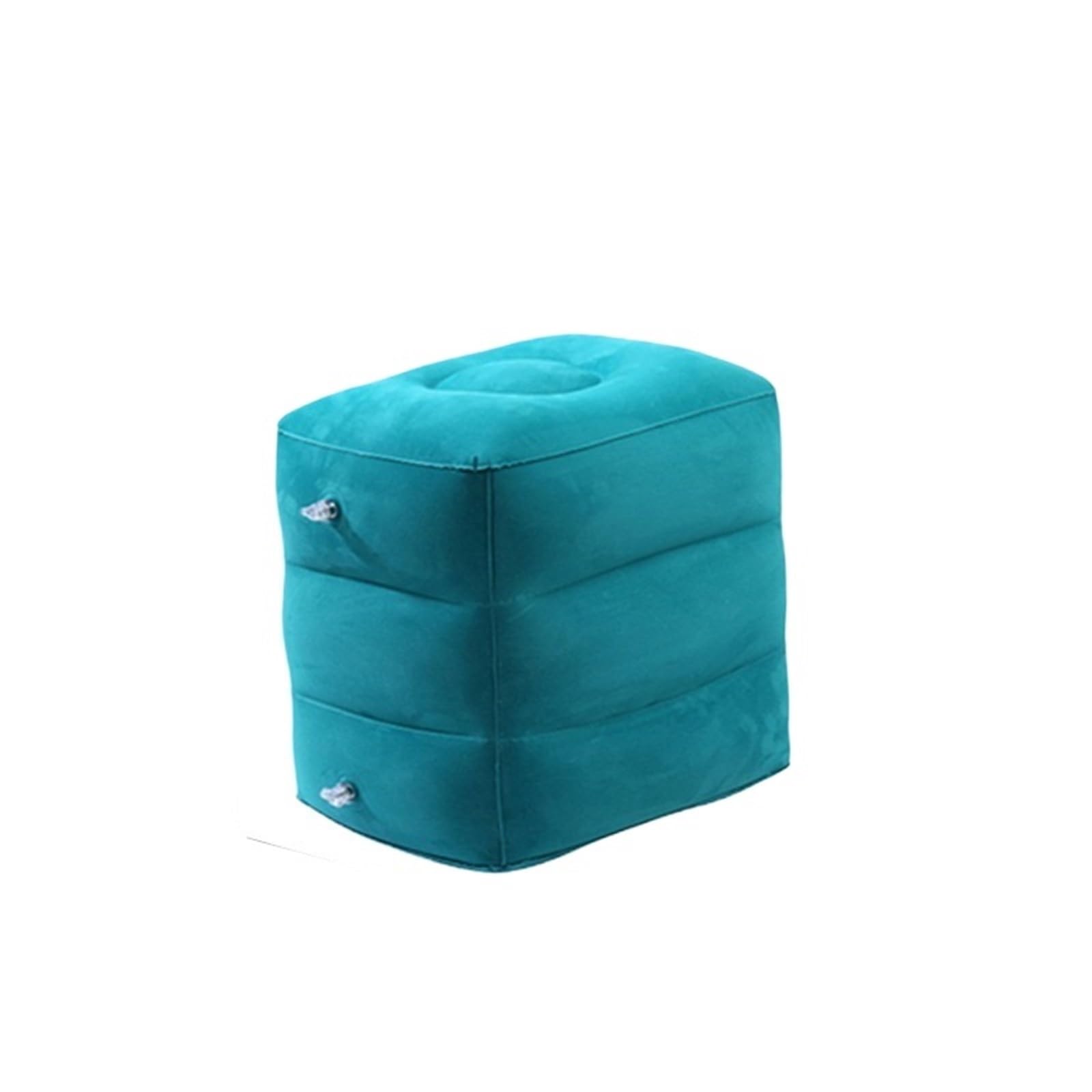 1 Uds. Cojín Inflable, reposapiés, Taburete Inflable, cojín de Viaje, reposapiés Flocado de Tres Capas, Taburete Ajustable for pies(Blue)