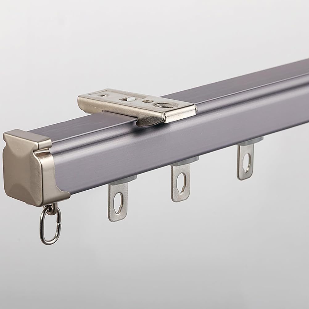 Cloison de pièce amovible avec rail de rideau de 7m en aluminium gris pour salon et grand studio