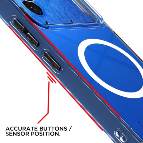 Image of Outlouders Back Cover for Nothing Phone 4b 5G | Magnetic-Safe | Transparent PC + TPU | Magnetic Support | Shockproof Protection Bumper Case (Transparent)