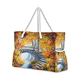 ★ Parte superior abierta, bolsa de mano con gran capacidad mide 20.5 x 7.3 x 15 pulgadas, lo suficientemente espaciosa para artículos diarios mientras que no es demasiado grande para un transporte incómodo. Correa de hombro resistente que mide 11.8 pulgadas de largo.