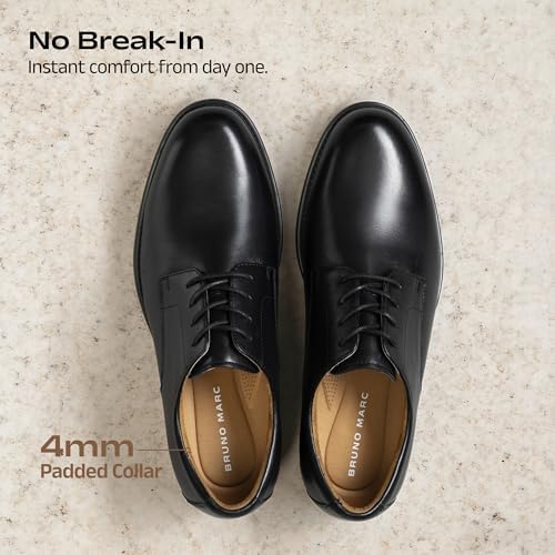 Bruno Marc Men's Classic Leather Dress Shoes,Black,11 — view 5
