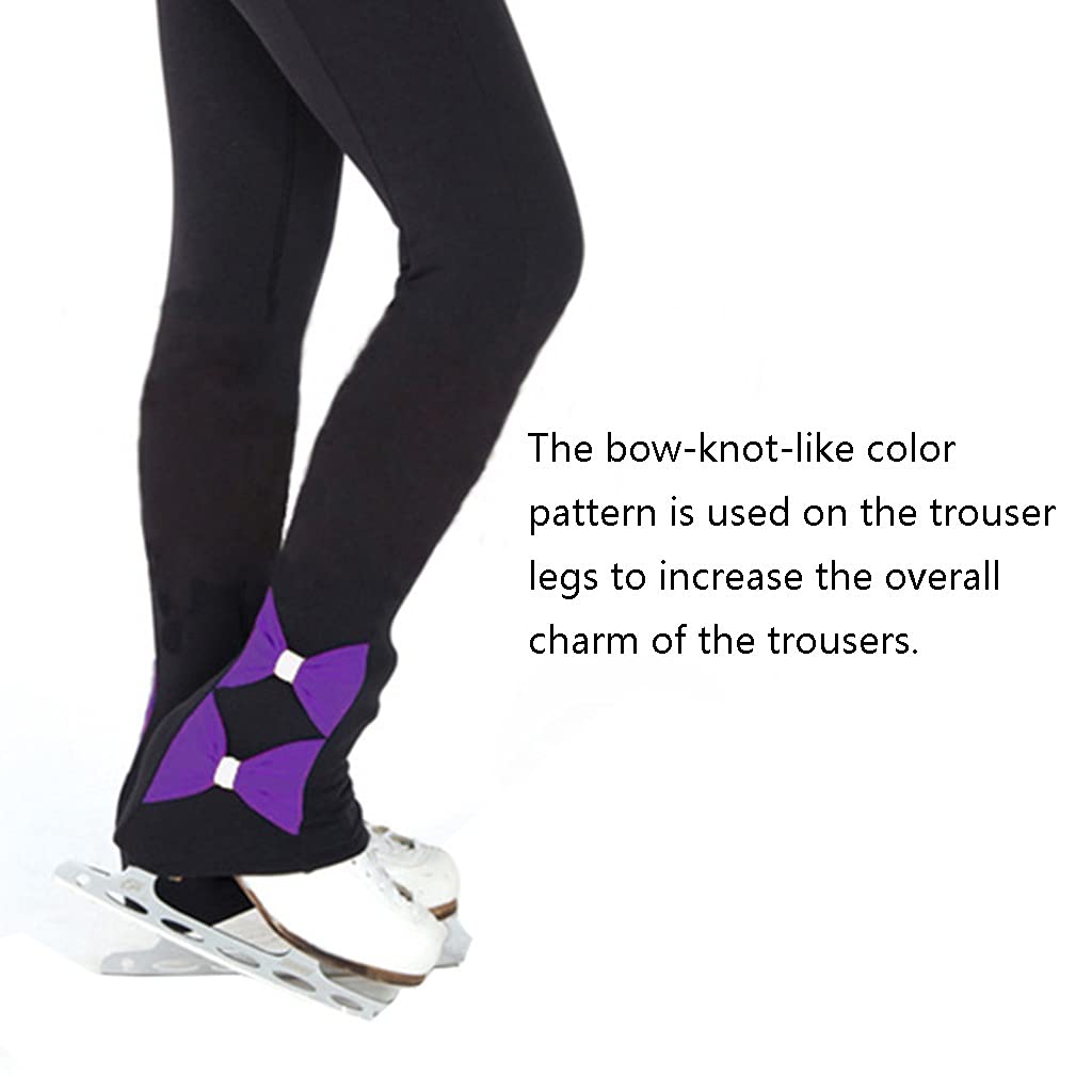 Perfeclan Pantalon De Patinage Artistique Pour Filles - Collants Chauds Avec Intérieur Polaire, Confort Élastique Et Élégance Pour Entraînement Et Compétition