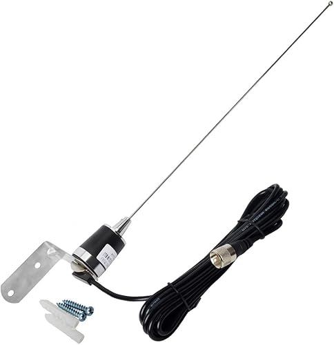 UAYESOK Nuevo L-Bracket Antena de Radio para Vehículos Techo NMO Montaje con Banda Dual 144430MHz NMO Antena 13ft4M RG58 Cable coaxial UHF PL259