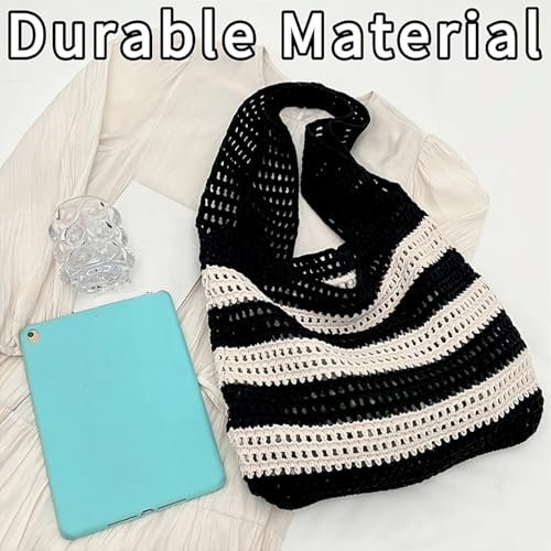 Beach Woven Crochet Bag for Women Straw Hobo Mesh Tote Knit Bags, for Daily Picnic Summer Holiday Travel Vacation4